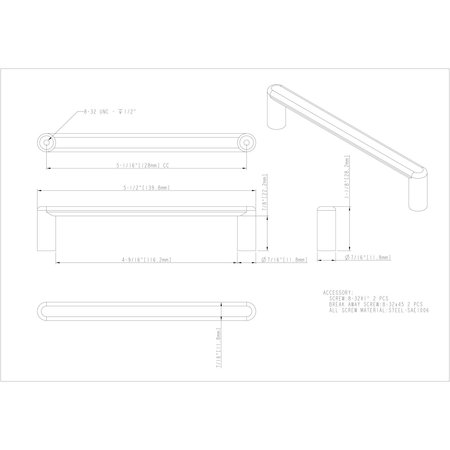 Elements By Hardware Resources 128 mm Center-to-Center Polished Chrome Gibson Cabinet Pull 105-128PC